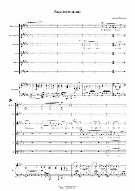 Free Sheet Music Requiem Aeternam