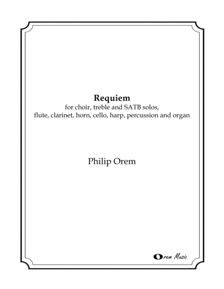 Requiem Score And Parts Sheet Music