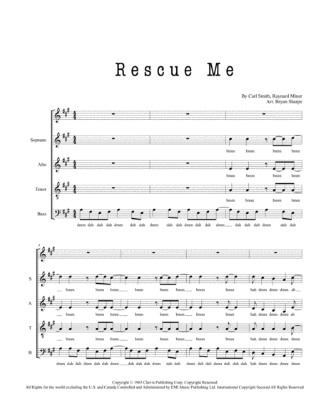 Free Sheet Music Rescue Me