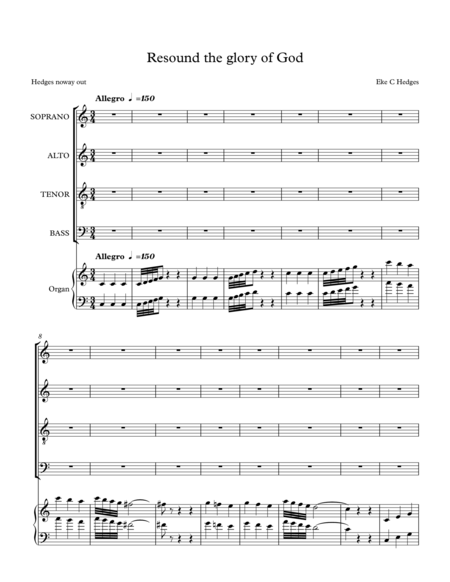 Resound The Glory Of God Endless Praise Sheet Music