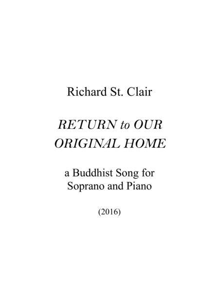 Return To Our Original Home A Pure Land Buddhist Song For Soprano And Piano Sheet Music