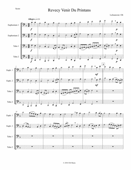 Revecy Venir Du Printans Sheet Music