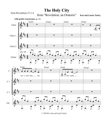 Revelation 21 The Holy City Sheet Music