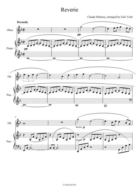 Free Sheet Music Reverie Debussy