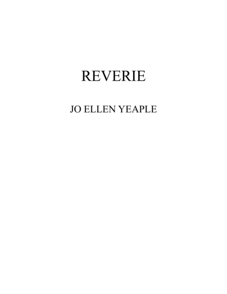 Reverie For Piano And Clarinet Sheet Music