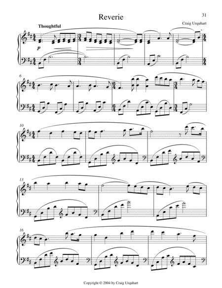 Free Sheet Music Reverie