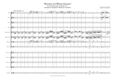 Free Sheet Music Reveries Of A Winter Journey Arranged For Chamber Winds And Bass