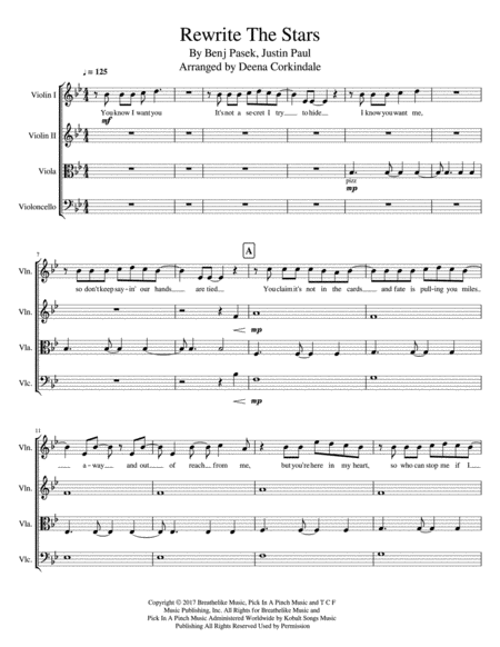 Rewrite The Stars From The Greatest Showman Sheet Music