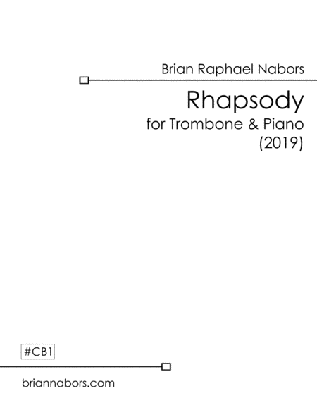 Free Sheet Music Rhapsody For Trombone And Piano Full Score Only