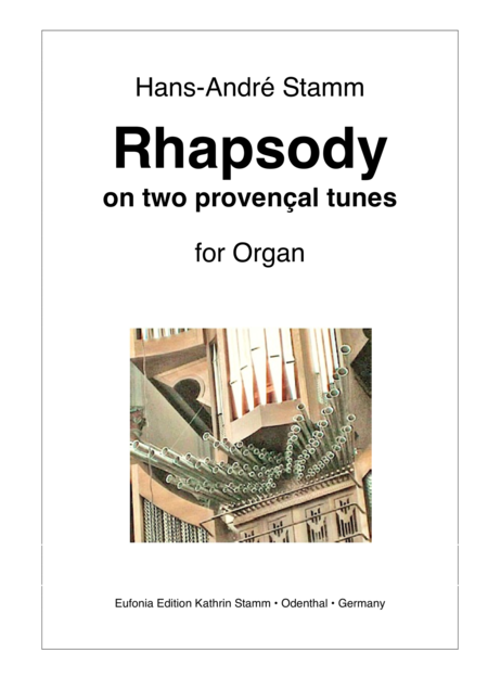 Rhapsody On Two Provenal Tunes For Organ Sheet Music