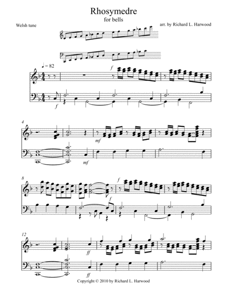 Free Sheet Music Rhosymedre