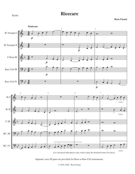 Ricecare Sheet Music