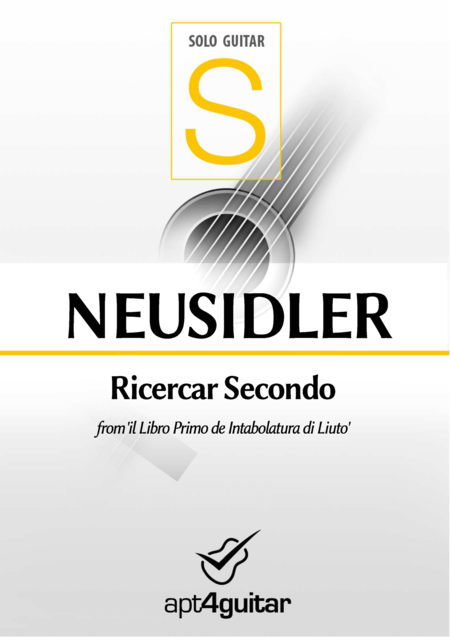 Ricercar Secondo Sheet Music