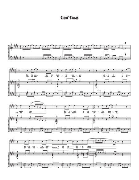 Ridin Thumb Sheet Music