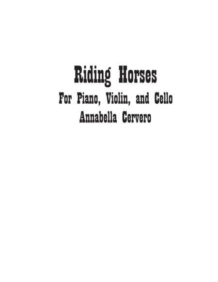 Free Sheet Music Riding Horses For Piano Trio