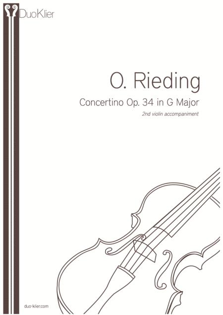 Free Sheet Music Rieding Concertino Op 34 In G Major 2nd Violin Accompaniment