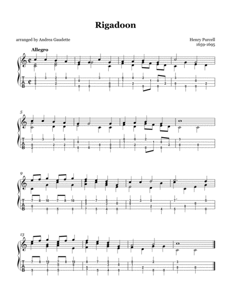 Rigadoon Sheet Music