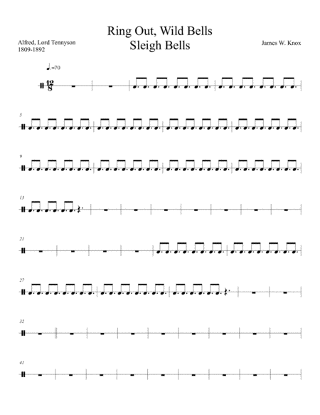 Ring Out Wild Bells Sleigh Bells Part Sheet Music