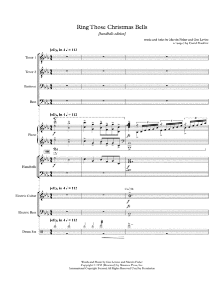 Free Sheet Music Ring Those Christmas Bells Handbells Edition