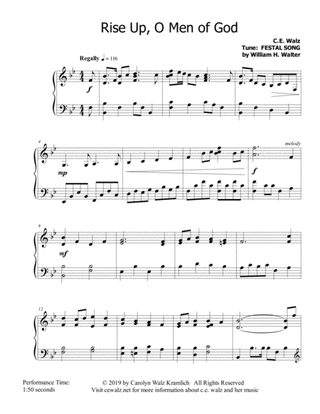 Rise Up O Men Of God Sheet Music