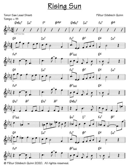 Free Sheet Music Rising Sun