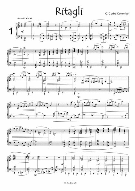 Ritagli Per Pianoforte Sheet Music