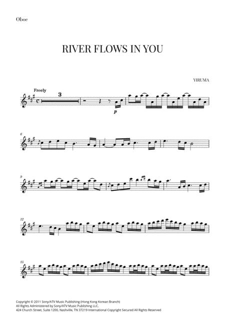 River Flows In You For Oboe Sheet Music