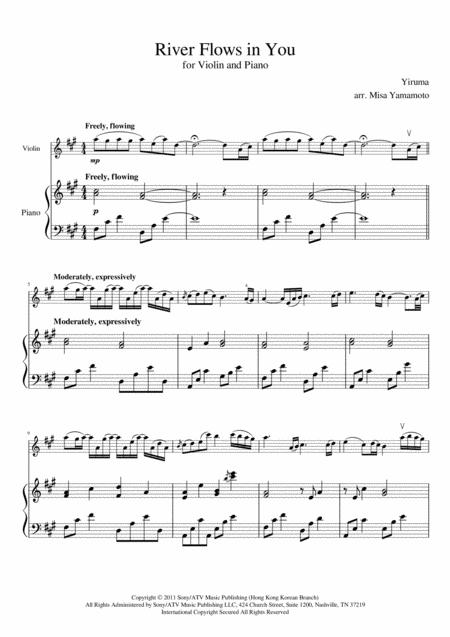 River Flows In You For Violin And Piano Sheet Music