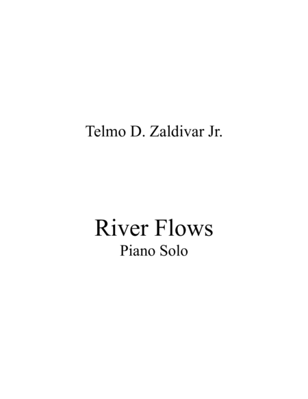 River Flows Sheet Music