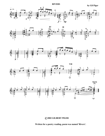 Free Sheet Music Rivers