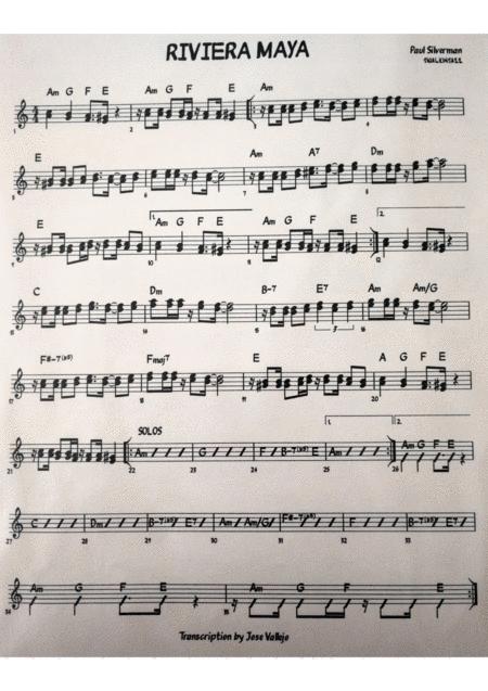 Free Sheet Music Riviera Maya