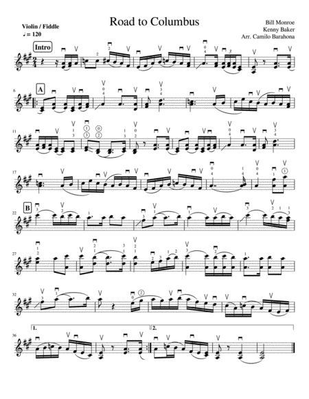 Road To Columbus Sheet Music