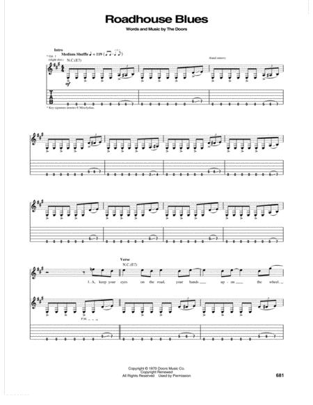 Roadhouse Blues Sheet Music