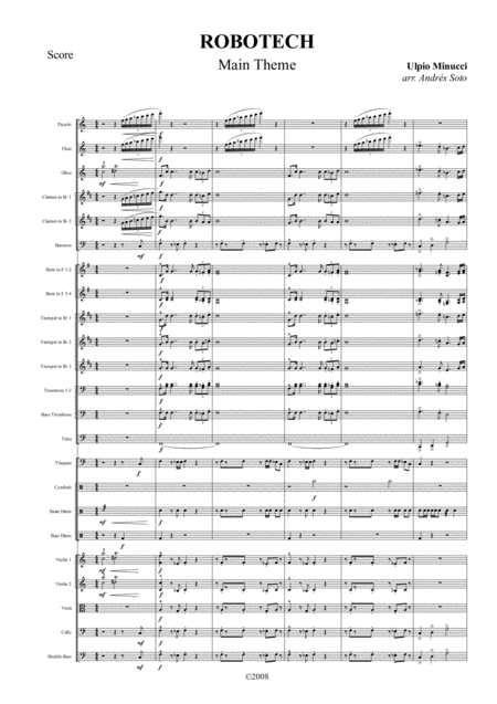 Free Sheet Music Robotech Theme