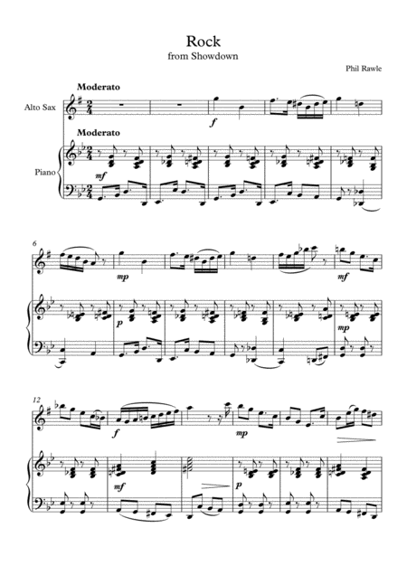 Rock Alto Sax And Piano Sheet Music