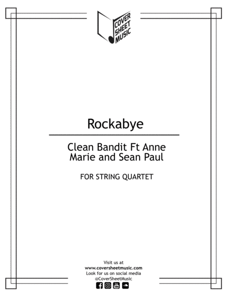 Rockabye String Quartet Sheet Music