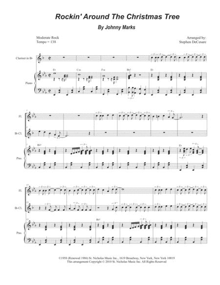 Rockin Around The Christmas Tree Duet For Flute And Bb Clarinet Sheet Music