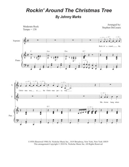 Free Sheet Music Rockin Around The Christmas Tree Duet For Soprano And Tenor Solo
