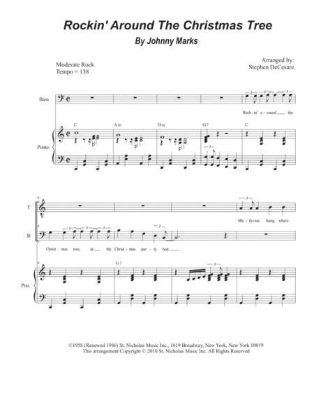 Rockin Around The Christmas Tree Duet For Tenor And Bass Solo Sheet Music