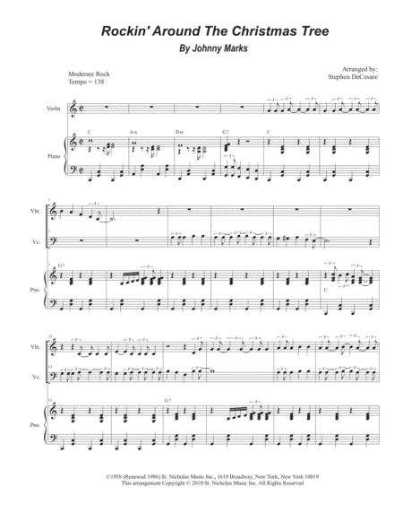 Free Sheet Music Rockin Around The Christmas Tree Duet For Violin And Cello