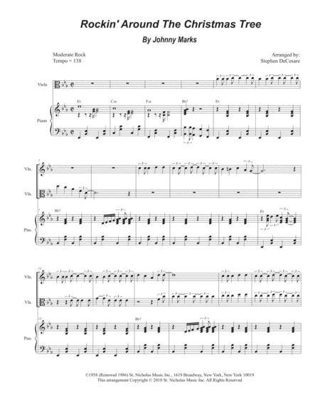Free Sheet Music Rockin Around The Christmas Tree Duet For Violin And Viola