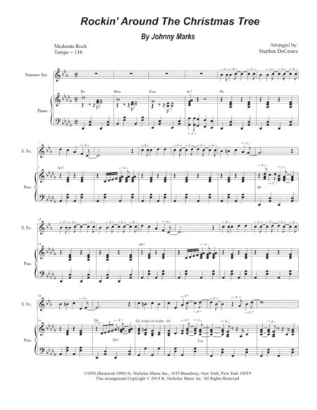 Rockin Around The Christmas Tree For Soprano Saxophone And Piano Sheet Music