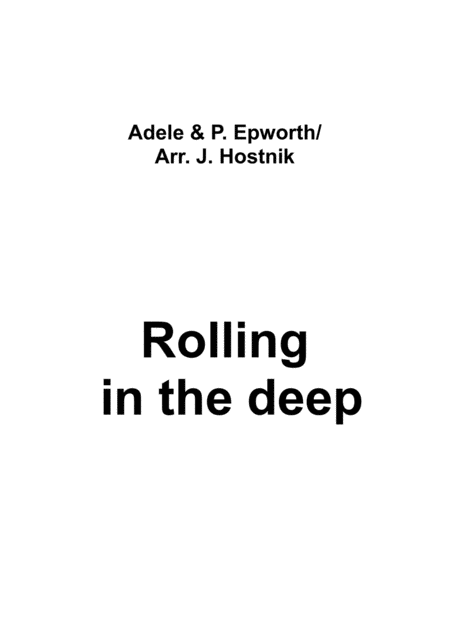 Rolling In The Deep Accordion Orchestra Score Sheet Music