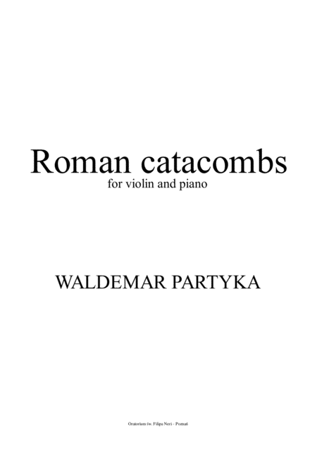 Free Sheet Music Roman Catacombs