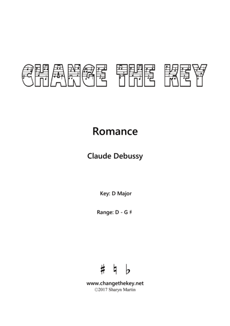 Romance D Major Sheet Music