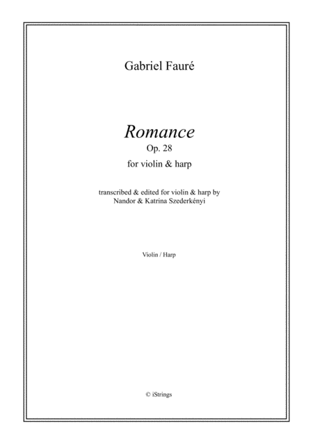 Free Sheet Music Romance For Violin Harp