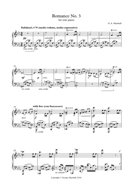 Free Sheet Music Romance No 3 2018