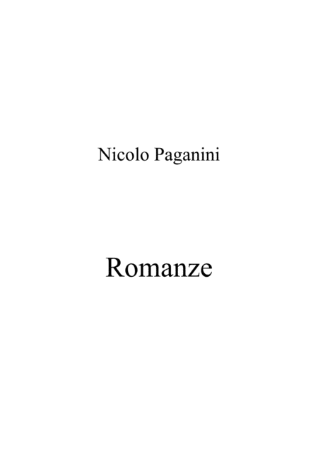 Romanze For Guitar Solo Sheet Music