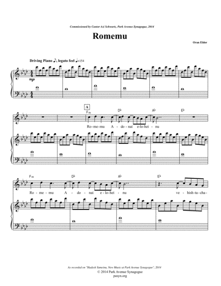 Free Sheet Music Romemu