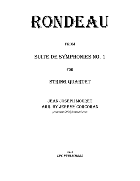 Free Sheet Music Rondeau For String Quartet